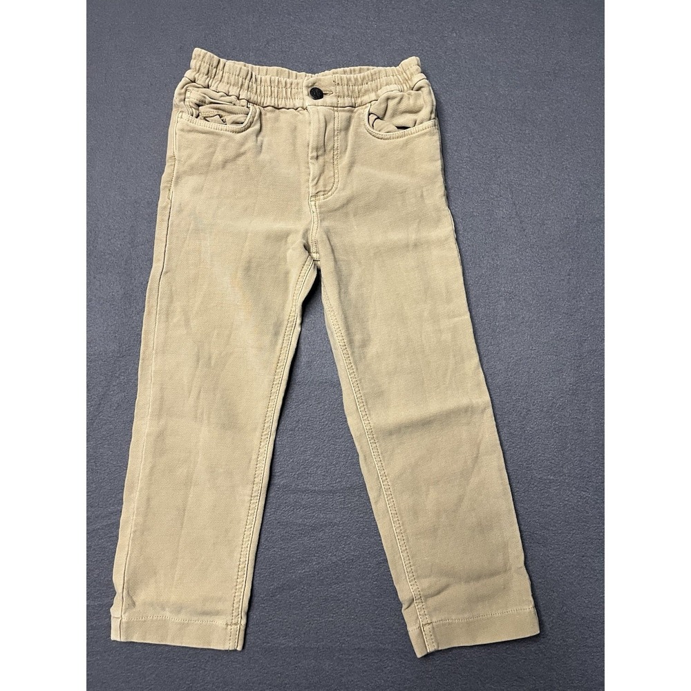 Faherty Stretch Terry Jeans‎ Kids Size 5 Beige Tan 5 Pkt Design Cotton NWOT